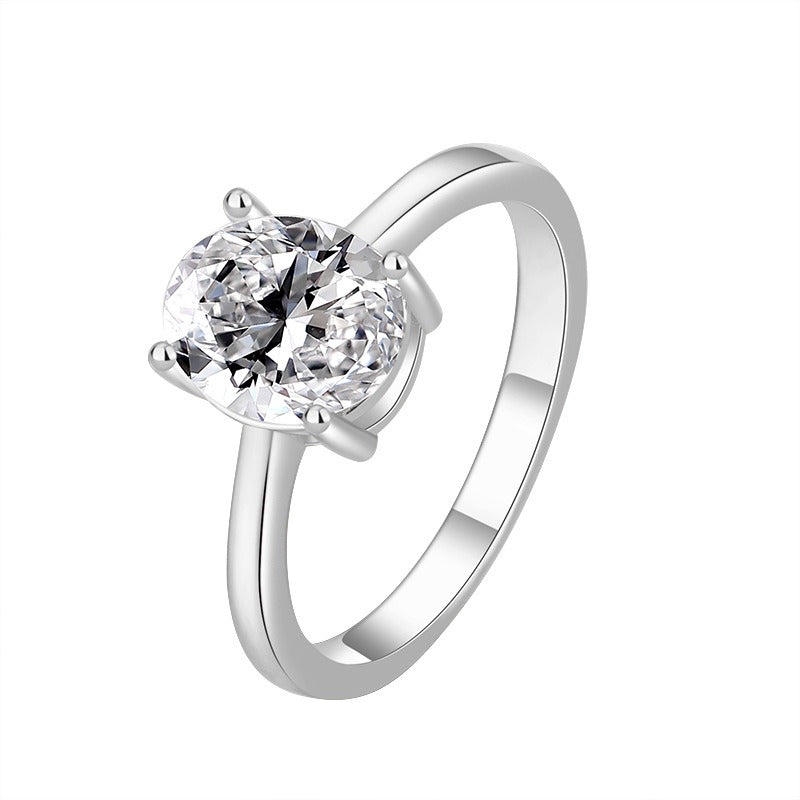 Elegante anello da donna in moissanite in argento 925