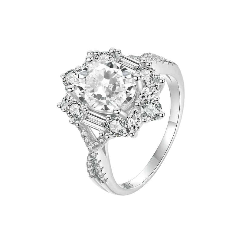 YIZIY Moissanit-Ring aus 925 Silber