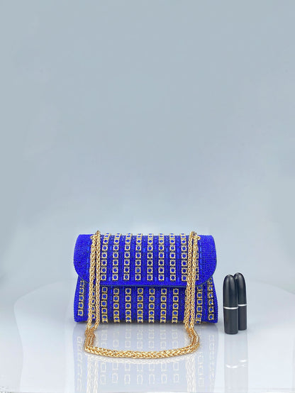 Elegante pochette da sera con dettagli in strass