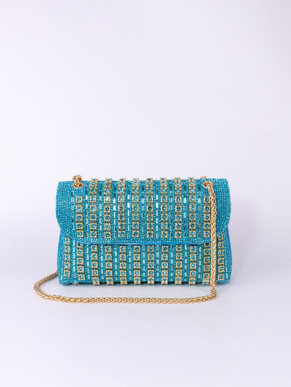Elegante pochette da sera con dettagli in strass