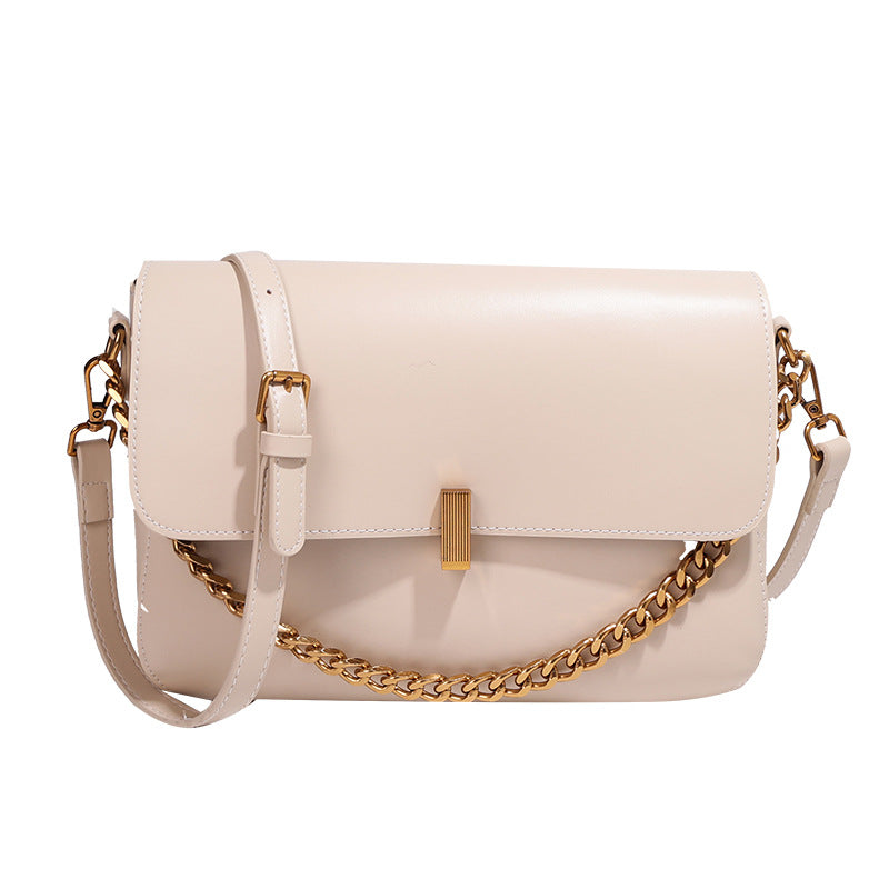 Minimalistische Schulter- & Crossbody-Tasche mit Ketten-Detail