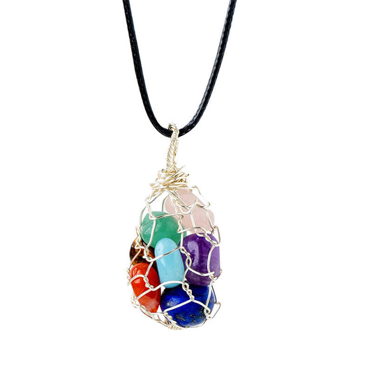 Handgefertigter Amethyst-Anhänger aus Naturstein
