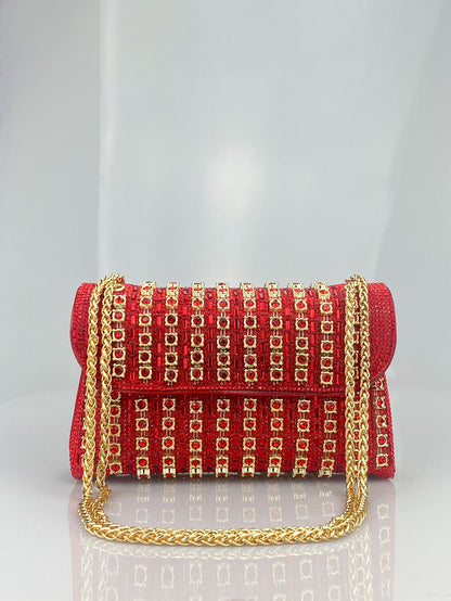 Elegante pochette da sera con dettagli in strass