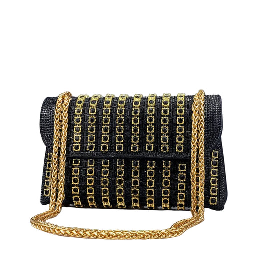 Elegante pochette da sera con dettagli in strass