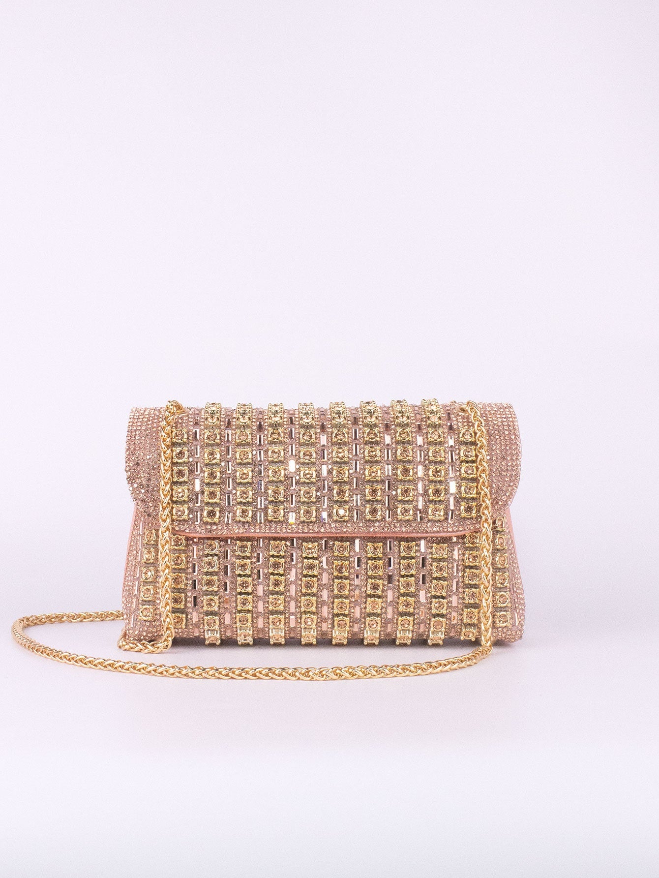 Elegante pochette da sera con dettagli in strass
