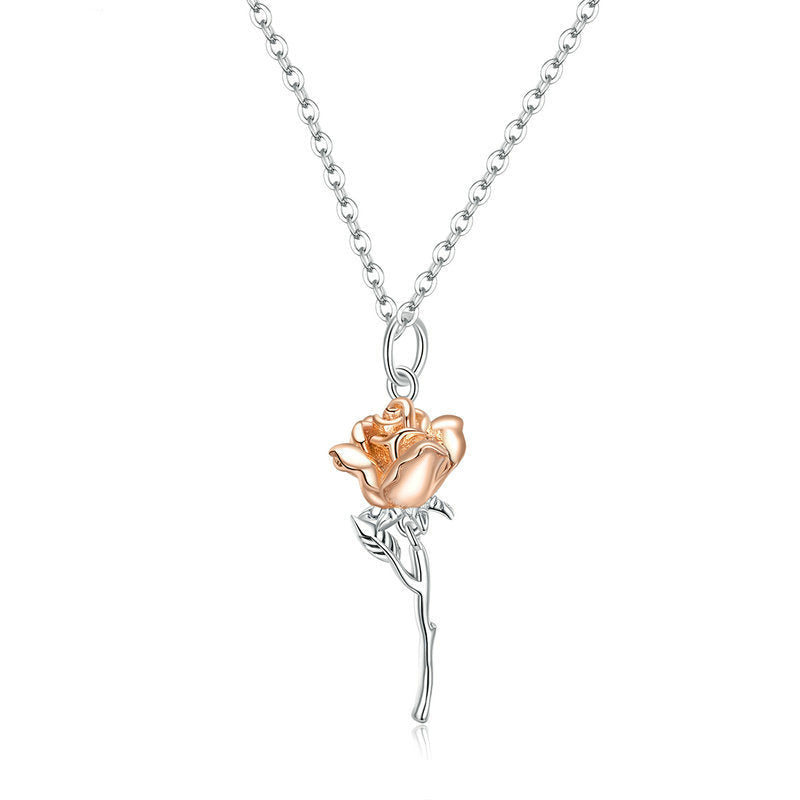Rosen-Halskette aus S925 Sterlingsilber