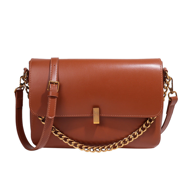 Minimalistische Schulter- & Crossbody-Tasche mit Ketten-Detail