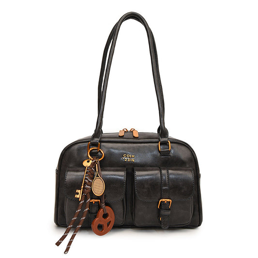 Retro Boston Bag aus PU-Leder