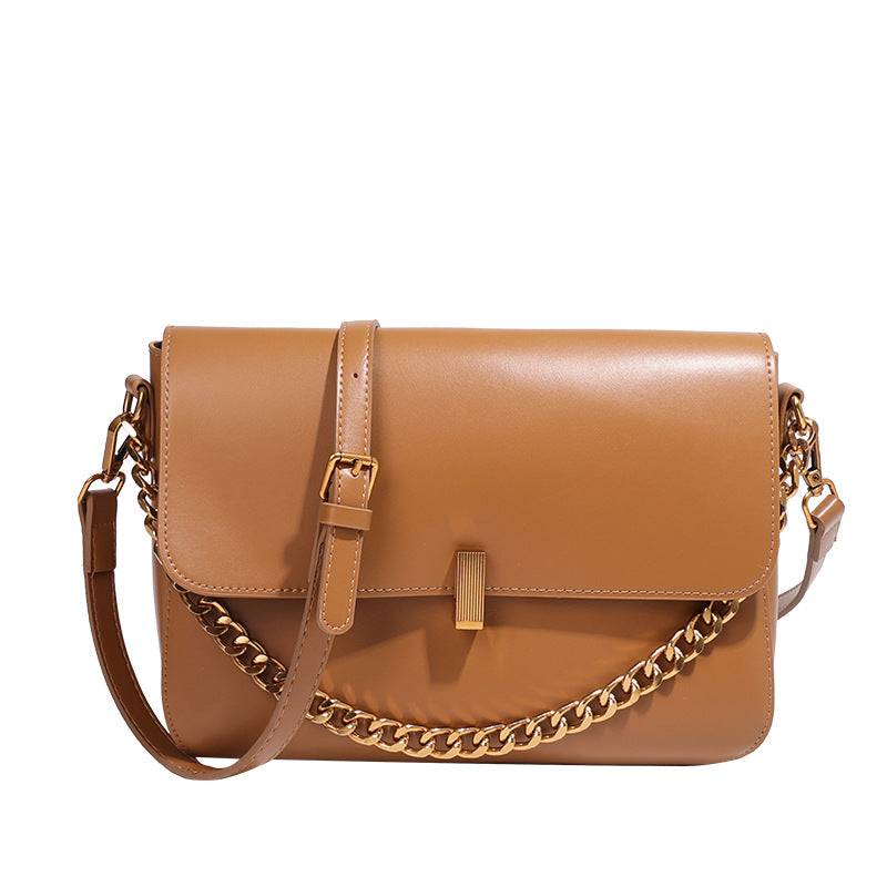 Minimalistische Schulter- & Crossbody-Tasche mit Ketten-Detail