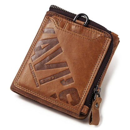 Portefeuille pour homme en cuir de vachette véritable
