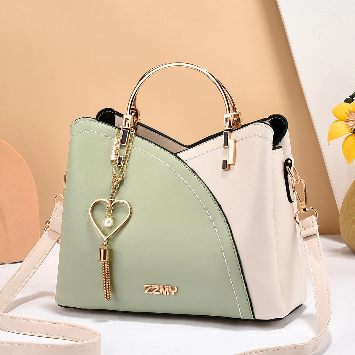 Koreanische Color-Block Handtasche
