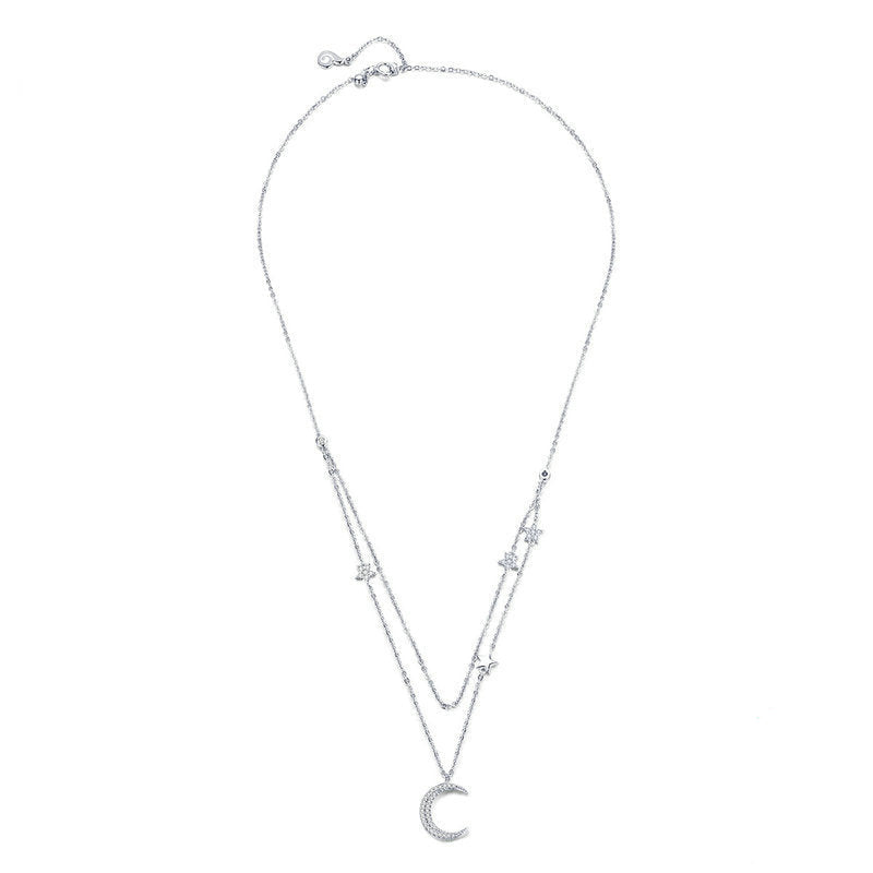 Starlight Moon Halskette aus S925 Silber