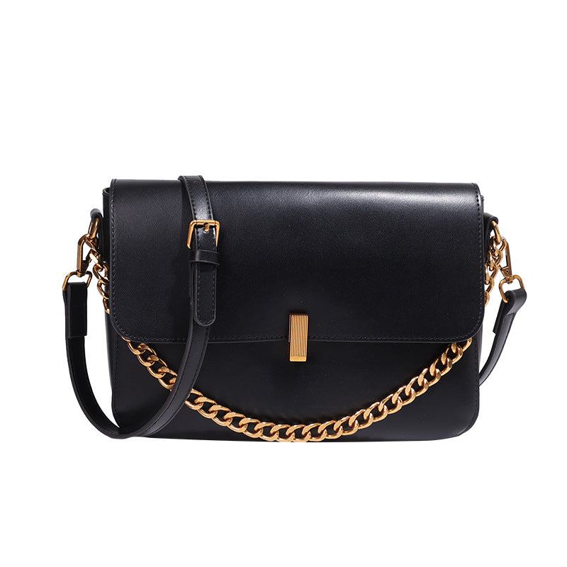 Minimalistische Schulter- & Crossbody-Tasche mit Ketten-Detail