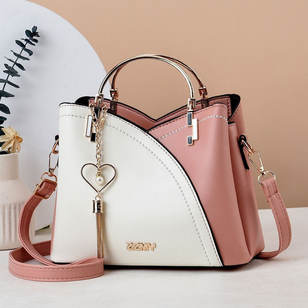 Koreanische Color-Block Handtasche