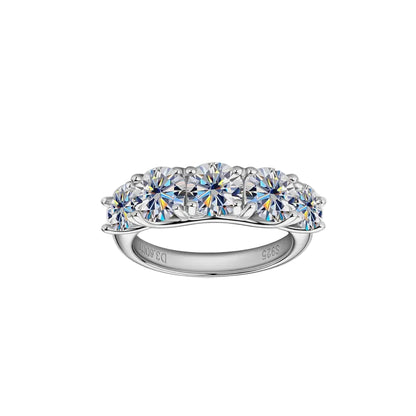 Luxuriöser Moissanit-Ring aus 925 Sterling Silber