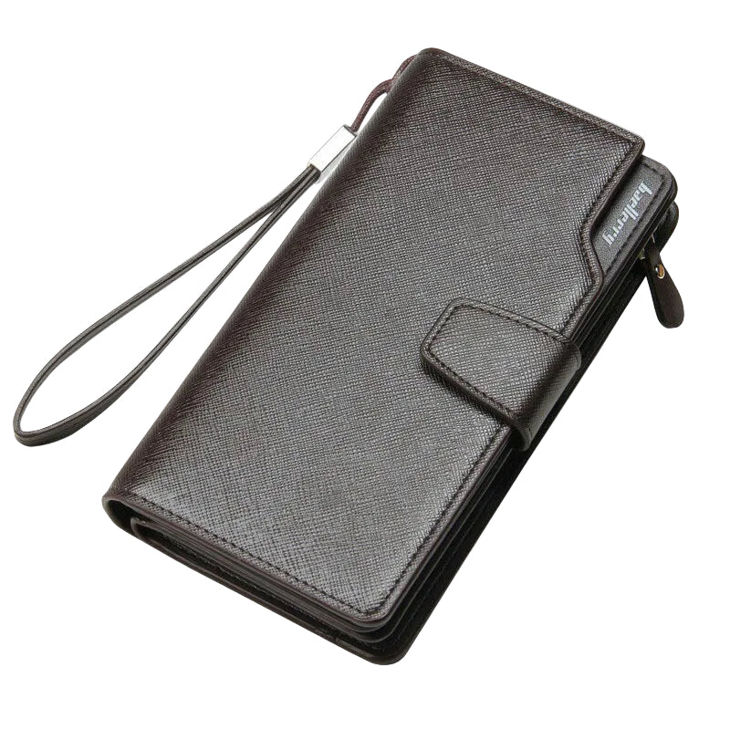 Lange Leder-Geldbörse mit Reißverschluss