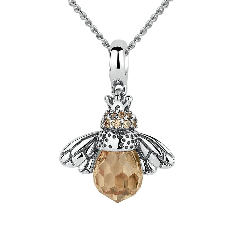 Halskette mit Bienen-Anhänger aus S925 Sterlingsilber