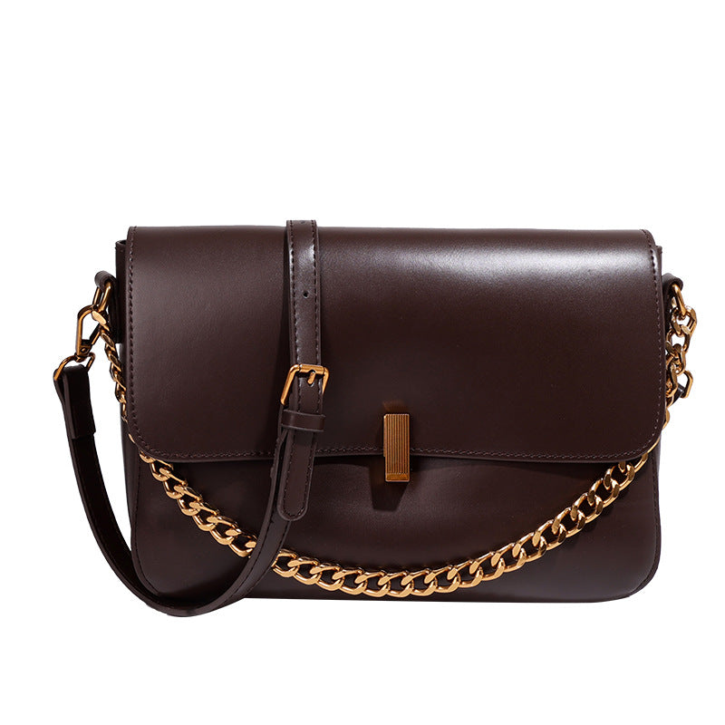 Minimalistische Schulter- & Crossbody-Tasche mit Ketten-Detail