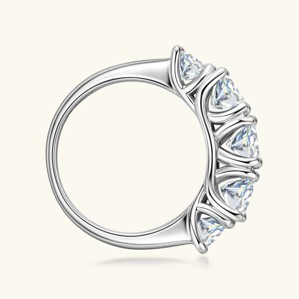 Luxuriöser Moissanit-Ring aus 925 Sterling Silber