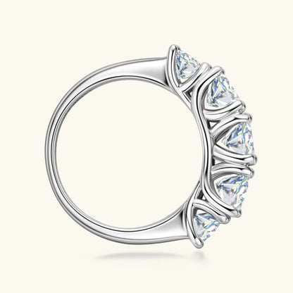 Luxuriöser Moissanit-Ring aus 925 Sterling Silber