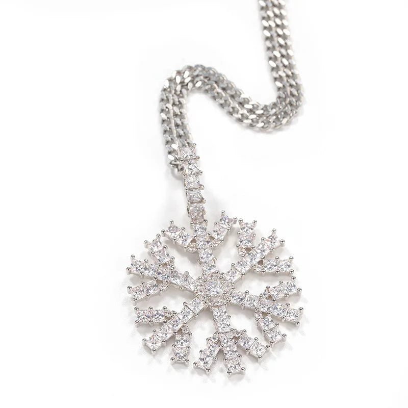 Snowflake Anhänger Halskette aus 316L Edelstahl