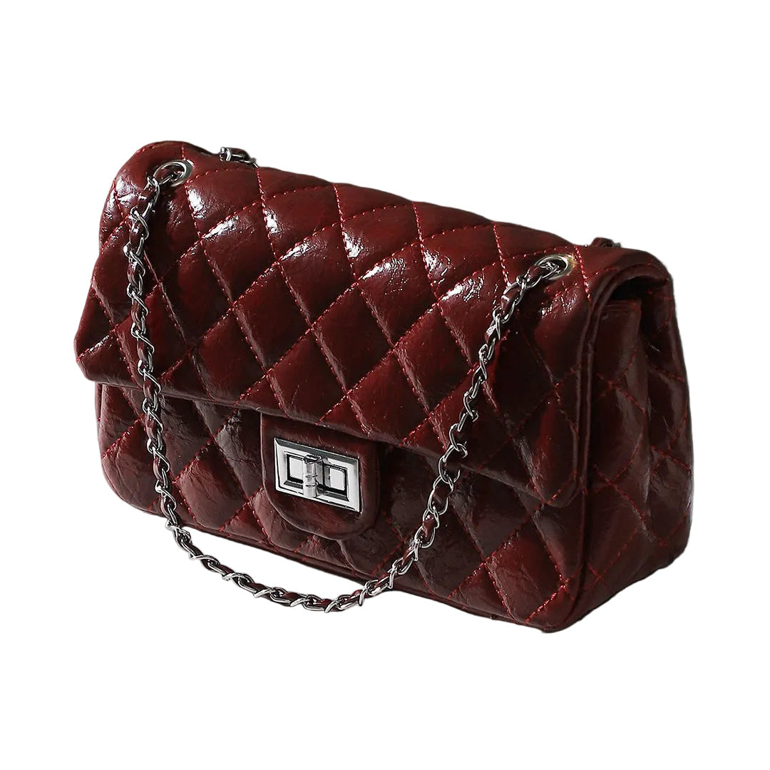 Rhombus Twist-Lock Schultertasche
