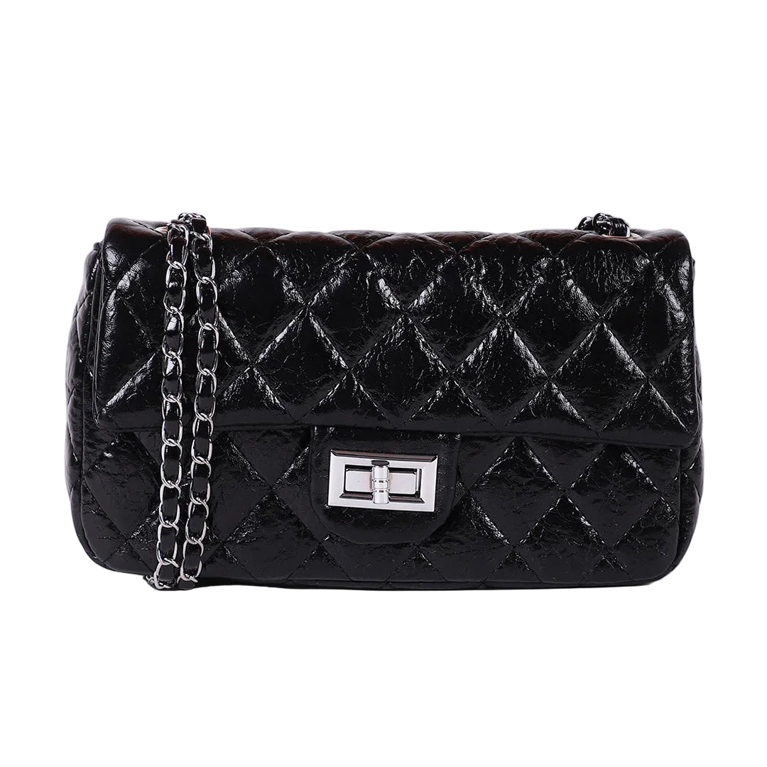 Rhombus Twist-Lock Schultertasche