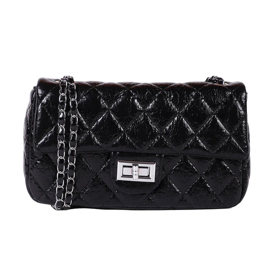 Rhombus Twist-Lock Schultertasche