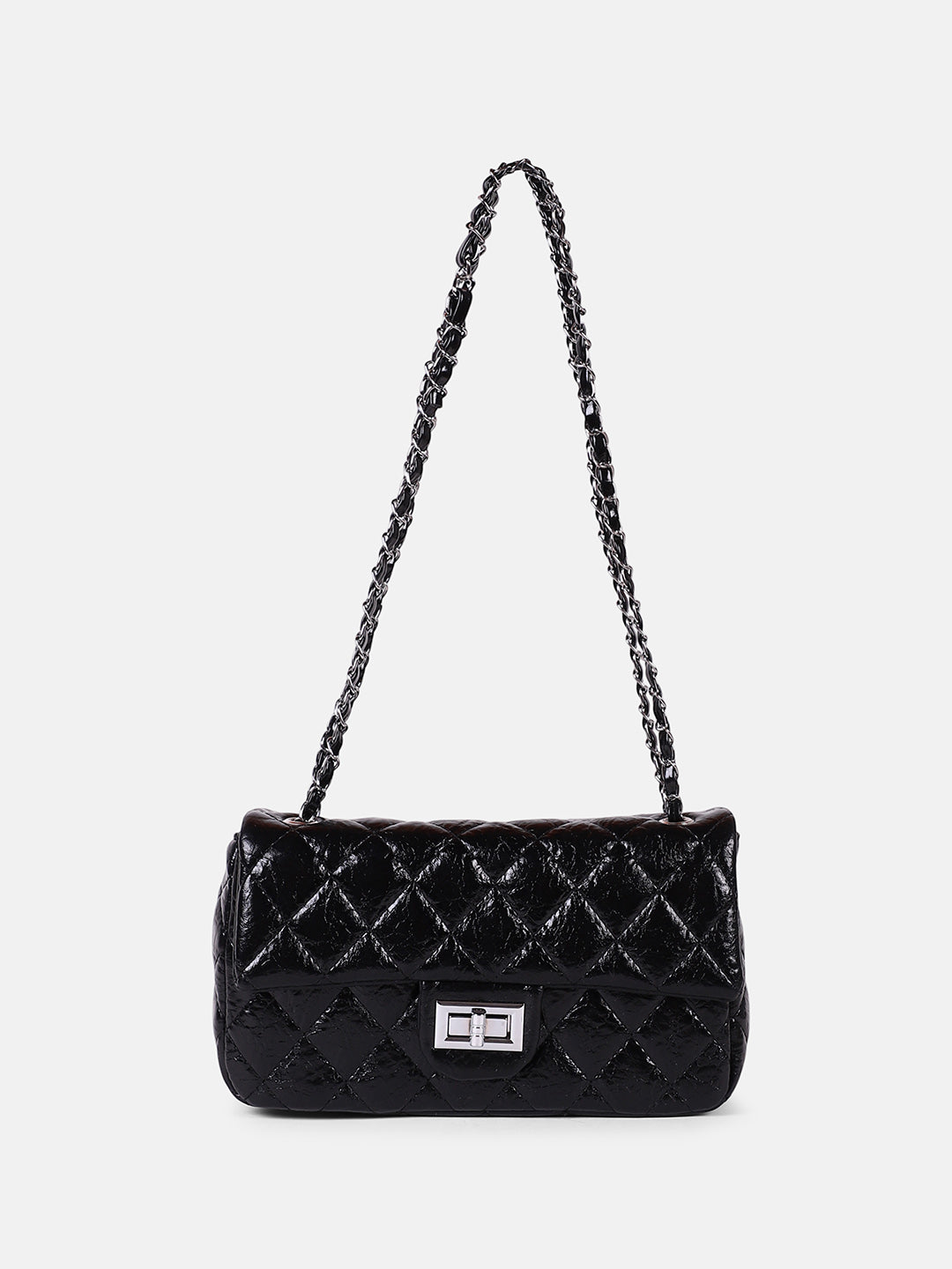 Rhombus Twist-Lock Schultertasche