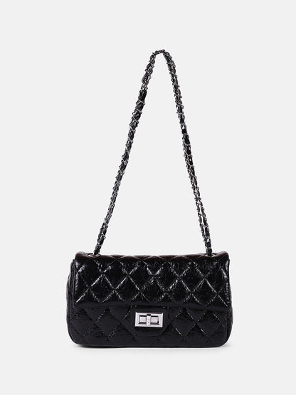 Rhombus Twist-Lock Schultertasche
